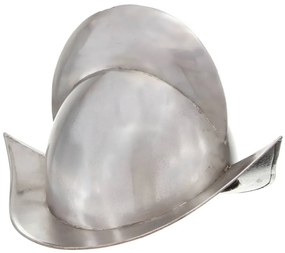 vidaXL Capacete de cavaleiro medieval réplica LARP aço prateado
