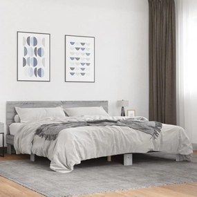 vidaXL Estrutura de cama 180x200 cm derivados madeira/metal