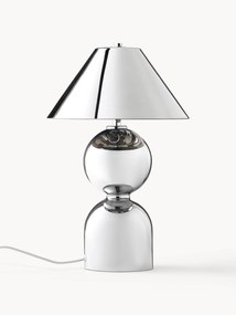 Candeeiro de mesa em vidro espelhado com abajur ajustável Danielle, Alt 41 cm