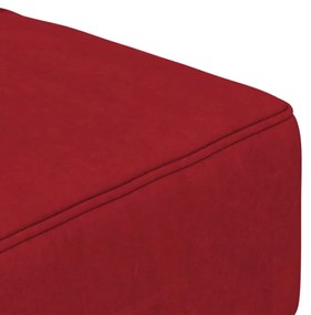 Sofá-cama 2 lugares com duas almofadas veludo vermelho tinto