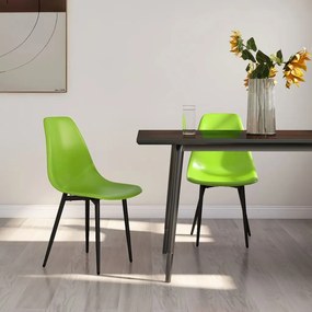 Cadeiras de jantar 2 pcs PP verde