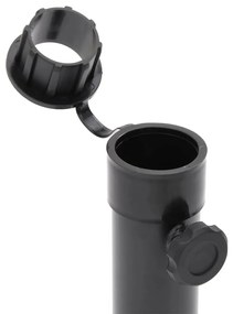 Base de guarda-sol para poste de Ø38/48 mm aço preto fosco