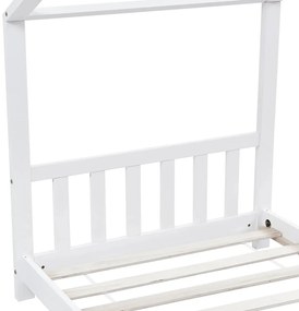 Estrutura de cama para crianças 90x200 cm pinho maciço branco