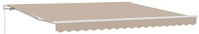Toldo Manual Retrátil Bege 3x2.5m vidaXL