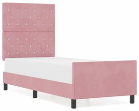 Cama vidaXL Rosa 80x200 cm Veludo