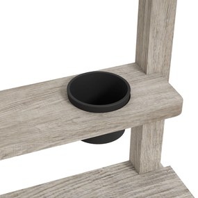 Caixa de Areia para Crianças de Madeira com 2 Assentos e Brinquedos de Cozinha para Pátio Jardim 154x80x60 cm Cinza