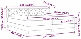 Camas Box Spring vidaXL com Colchão Verde Escuro 200x200 cm em Veludo
