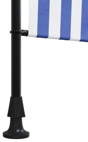 Estore de rolo para exterior 200x270cm tecido/aço azul e branco