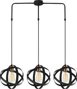 Candeeiro de Teto Gezegen – Preto – 89 x 25 cm