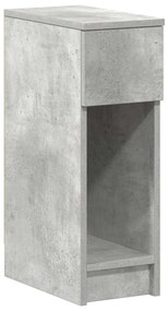 Mesas de cabeceira com gaveta 2 pcs 20x36x60cm cinzento cimento