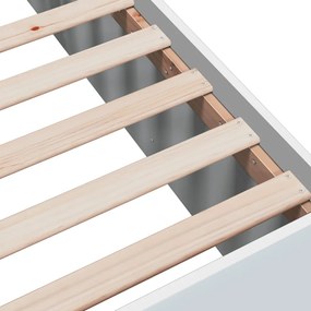 Estrutura de cama 200x200 cm derivados de madeira branco