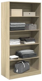 Roupeiro 100x50x200 cm contraplacado carvalho sonoma