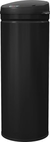 Caixote do lixo automático para cozinha de 50 L em aço inoxidável, com tampa de fecho suave, 30,5 x 30,5 x 85 cm, preto