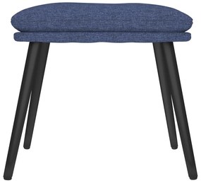 Cadeira de descanso com banco tecido azul