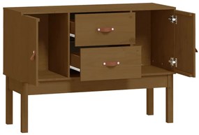 Aparador 110x40x78 cm madeira de pinho maciça castanho-mel