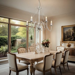 Lustre Clássico Creme 5-Luzes - Giuseppe