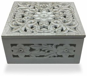 Guarda-Joias Versa Mandala 17 x 8 x 17 cm Madeira MDF