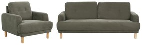 Conjunto de sofás com 4 lugares em bombazine verde escura TUVE Beliani