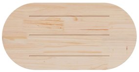 Tampo de mesa oval 110x55x2,5 cm pinho maciço branco