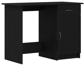 Escrivaninha vidaXL Preta em Carvalho 100x50x76 cm em Madeira de Engen