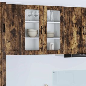 vidaXL Armário de Cozinha com porta Carvalho Defumado 80 x 31 x 80 cm