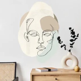 Autocolante de parede - Linha de rosto