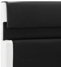 Estrutura de cama com LED 140x200 cm couro artificial preto