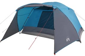 Tenda familiar c/ avançado para 6 pessoas impermeável azul