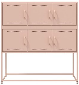 Aparador 100,5x39x107 cm aço rosa