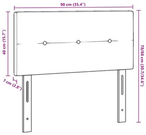 Cabeceira vidaXL Cinza escuro Madeira 90 cm Design Estiloso