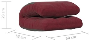 Colchão/cadeira de piso dobrável tecido vermelho tinto