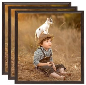 vidaXL Molduras para parede 3 pcs 50x50 cm MDF preto