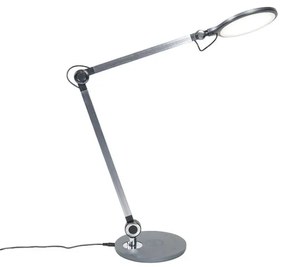 Candeeiro de mesa design cinzento com LED e carregador por indução e toque - Don Design