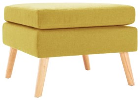 vidaXL Apoio de pés tecido amarelo