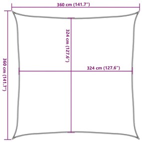 Para-sol estilo vela 160 g/m² 3,6x3,6 m PEAD amarelo