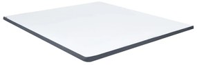 Cama boxspring 200x200 cm tecido cinzento-escuro