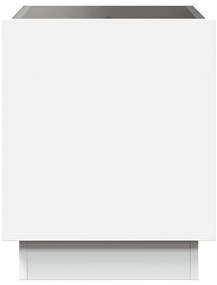 Mesa de cabeceira com luzes LED Infinity 40x40x50 cm branco