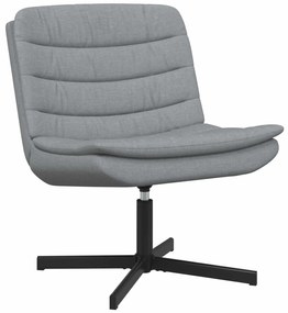 vidaXL Cadeira giratória Cinzento-claro 63 x 75 x 76 cm tecido
