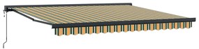 Toldo Retrátil Automático Verde e Amarelo 400x300 cm