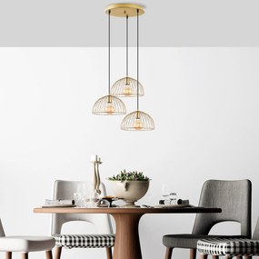 Candeeiro Telkure – Dourado Brilhante – 55 x 55 x 116 cm