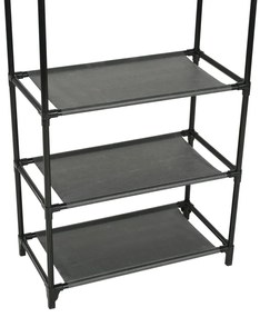 Suporte para roupas aço e tecido não tecido 55x28,5x175cm preto