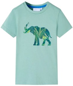 T-shirt para criança caqui-claro 128