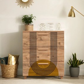 Cômoda Leva Gravis – Pinho Atlântico – 80x95x43 cm