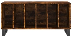 Armário p/ discos 100x38x48 cm deriv. madeira carvalho fumado