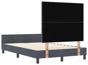 Estrutura de Cama vidaXL Cinza Escuro 120x190 cm Veludo