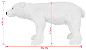 Brinquedo de montar urso polar peluche branco XXL