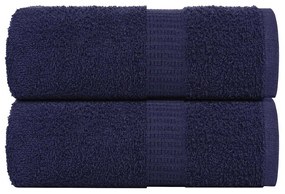 Sabonete toalhas 2 pcs azul marinho 30x30cm 360gsm 100% algodão