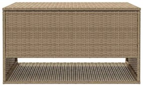 Caixa para almofadões de exterior 100x55x55,5 cm vime PE bege