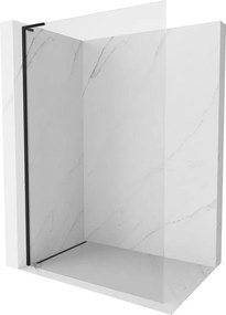 Mexen Kioto-X L Parede de Duche Walk-in 100 x 200 cm, transparente 10 mm, preta - 800-100-107-70-00-X