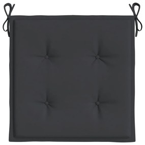 Almofadões p/ cadeiras de jardim 6 pcs tecido oxford preto